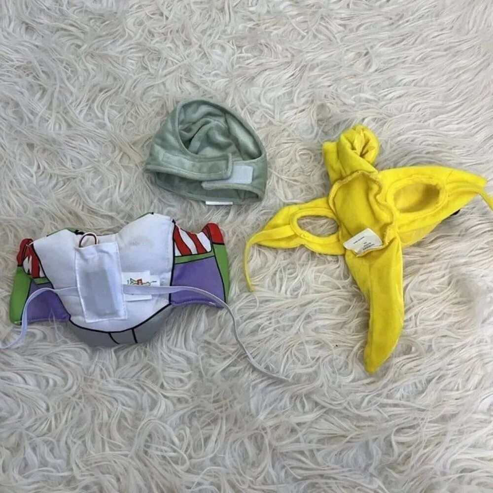 Dog Banana, Dinosaur & Buzz Lightyear Costumes Set Of 3 XS Dog Clothing